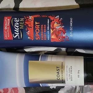 Suave Men's Sport Energizing Body Wash and Bath&Body Works Coast Mens Body Cream